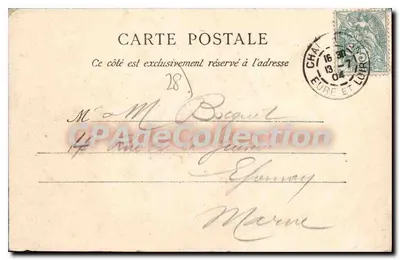 Około Châteaudun — Zamek Moléans — Héliotypie E. Le Deley, Paryż, n°112 — Rewers