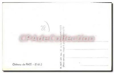 Castelo de FRAZÉ — (E.&L.) — Sr. AURE editor impressor 25 rue Les Arcs - PARIS — Verso