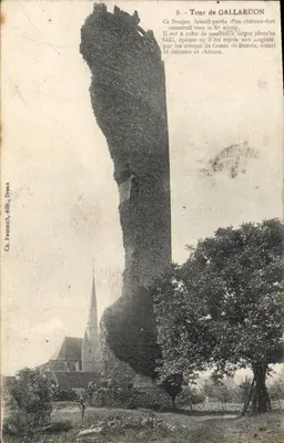 Torre de Gallardon — ruínas de um donjon medieval — Ch. Foucault, editor, Dreux