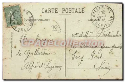 Torre de Gallardon — ruínas de um donjon medieval — Ch. Foucault, editor, Dreux — Verso