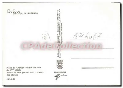 Place du Change, Epernon — Casa de madeira do século XVI — Edições La Gigogne — Verso