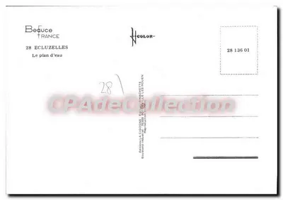 Ecluzelles — A Garça — Edições La Cigogne, Boulevard des Roulottes, 28 Ecluzelles — Verso