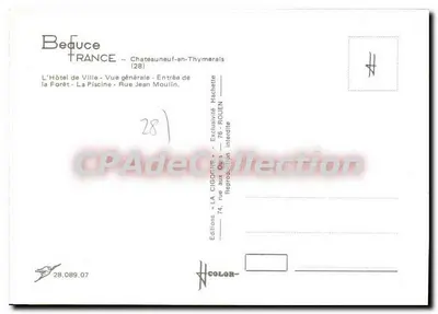 Châteauneuf-an-Thymerais — vista geral — Edições LA CIGOGNE — Verso