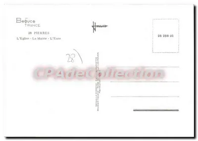 Pierresres — Igreja, prefeitura e a Gisogne — IA CIGOGNE — Verso