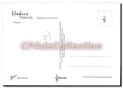 A Igreja — Senonches — Edições 'LA CIGOGNE', 28.373.03 — Verso