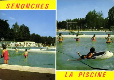 Senonchès — A piscina — Edições 'La Dîpogne' Hachette