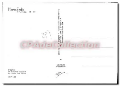 Bû — Igreja, grupo escolar e sala de festas — Edições 'La Cigogne' Hachette — Verso