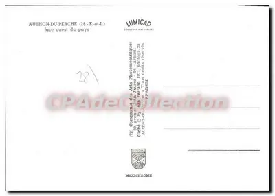 Authon-du-Percy (28-E-et-L.) — vista oeste do país — Lumicap — Verso
