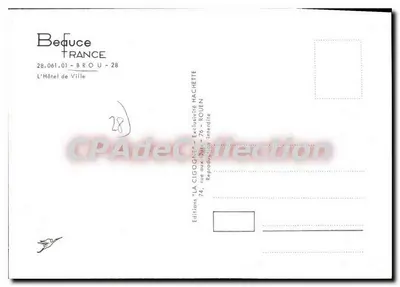 Béuce - O Palácio de Ville — Edições 'LA CIGOGNE' - n° 28 — Verso
