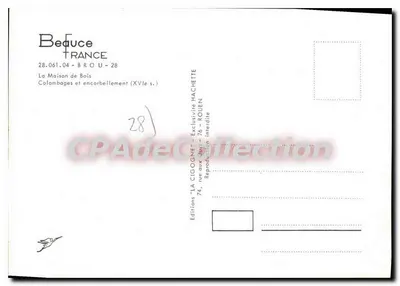 A Casa de Madeira — Colombages e encorbelamento (século XV) — Edições 'LA CIGOGNE' - 28 — Verso