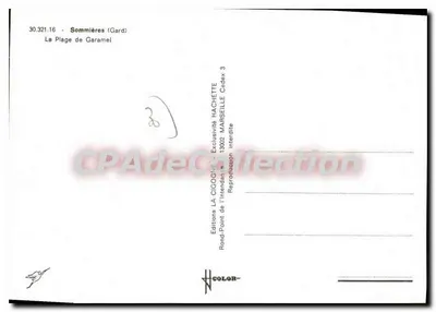 A Praia de Garamel — Sommières (Gard) — Edições LA CIGOGNE — Verso