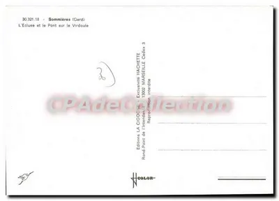 Sommières (Gard) — A Eclusa e o Ponte sobre o Vir doule — Edições Rond-Point de l'Intendance — Verso