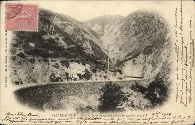 Valleraugue - Montée de la Séréyrède (altitude 1297m) — Ph. E. Monna, Lib. E. Vignon, n° 179 — datada 1904