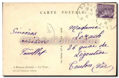 Bariac (Gard) — A Torre — Edição Vezolle, Albi — Verso