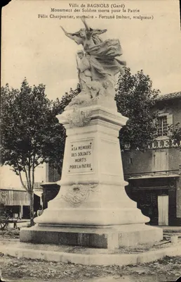 Monumento aos Soldados Mortos pela Pátria em Bagnols (Gard) — Félix Charpentier, escultor — Fortuné Imbert, escultor