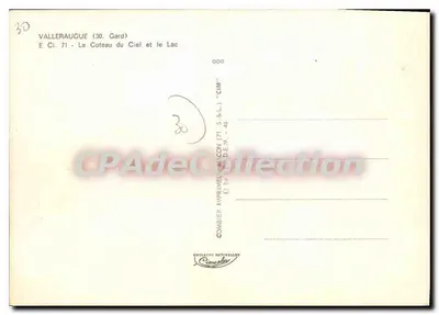Valleraugue (30, Gard) — O Coteau do Céu e o Lago — CIM — Verso