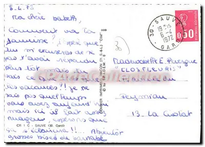 Sauve (30 Gard) — vista geral, fontes, pontes, casa de Florian — editor CIM — Verso