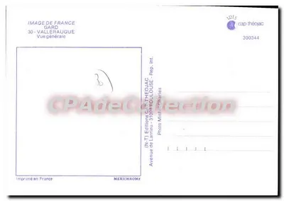 Valleraugue — vista geral — (N-T) Edições Cap Théoujac — Verso
