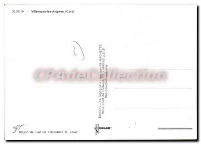 Villeneuve-lès-Avignon — cảnh quan toàn cảnh và tráng lệ — Éditions Hachette, số 30.351.04 — Mặt sau