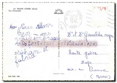 La Grand Combe (Gard) — Vista geral — Éditions Souleure Naturelles, n° A30 G54 1001 — Verso