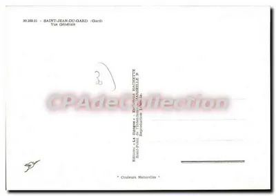Saint-Jean-du-Gard — Vista Geral — Edição La Cigogne, Hachette — Verso