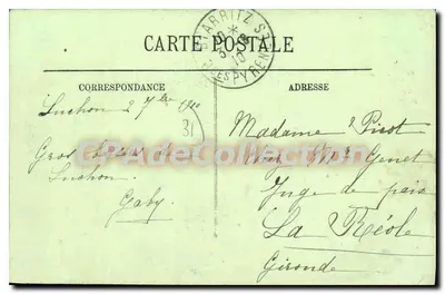 Luchon — Allée des Bains — LL. — 66 — Verso