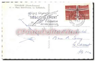 Toulouse — Place Saint-Etienne with the cathedral — Cely — Back