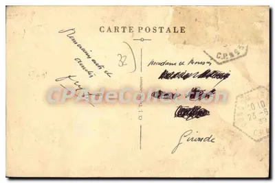 Gascogne — Caussens, perto de Condom (Gers) — Castelo de Mons, restaurado — Verso
