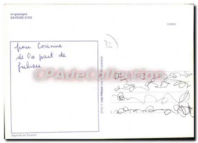 Mulher alimentando uma ganso — Gascogne — Gaveuse d'Oie — Verso