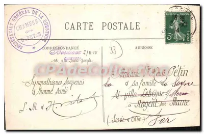 Bordeaux — Rue Sainte-Catherine — BR 781 — Verso