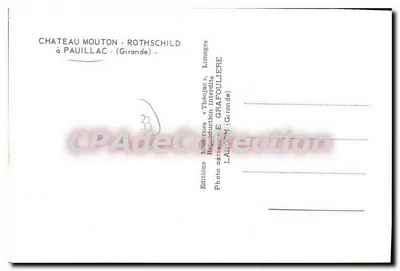 Castelo Mouton-Rothschild — Pauillac — Gironde — Éditions Théo Jac — Verso