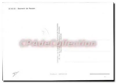 Rauzan — widok z zamku, bramy, kościoła i wsi — Wydawnictwo La Cigogne — Rewers