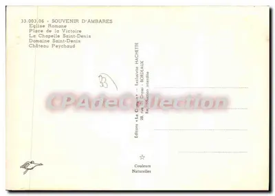 Ambareès — Ricordo di Ambareès — Edizioni « La Cigogne » — Verso