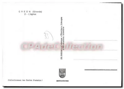 Camblanes (Gers) — Igreja com Torre com Relógio — Editora IRIS — Verso