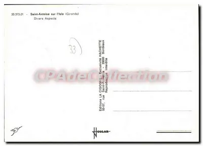 Saint-Antoine-sur-l'Isle — Diversos Aspectos — Éditions La Cigogne, Hachette — Verso
