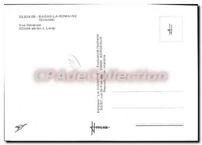 Cygula — Ogólny widok z powietrza — Wydawnictwo La Cigogne — Rewers