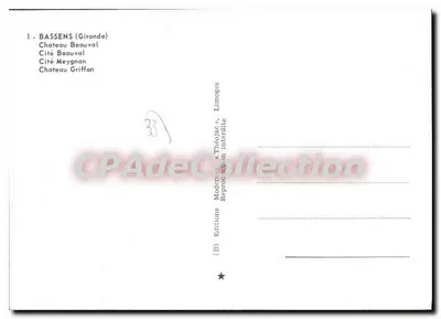 Bassens (Gironde) — Castelo Beauval, Cidade Meygnan, Castelo Griffon — Éditions Théogac — Verso