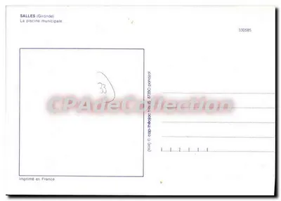 Salles (Gironde) — A piscina municipal — IRIS, n° 330585 — Verso