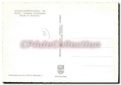 Camping Internacional Grand-Crohot-Ocean — Entrada e recepção — Éditions Mexichrome — Verso