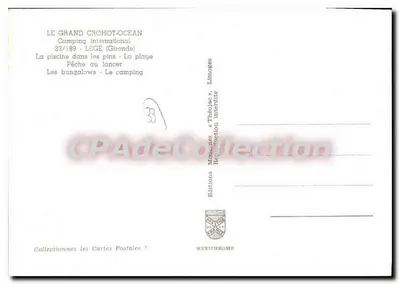 Le Grand Crohot-Ocean — Camping international — Éditions Mexichrome — Verso