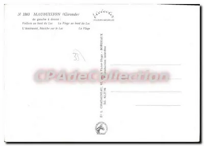 Maubuisson — Lembrete de Maubuisson — Editor L. Chatagnéau, Bordeaux — Verso