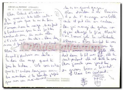 Arsac-en-Médoc — Vista geral aérea — Éditions Véritable — Verso
