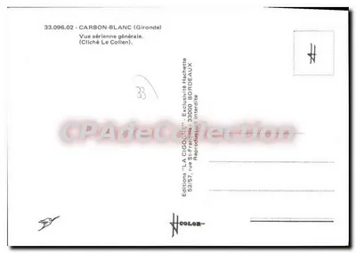 A Garça — Vista aérea geral — Edições LA CIGOGNE — Verso
