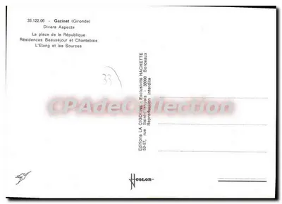 Gazinet — Lembrete de Gazinet — Éditions LA CIGIGONE — Verso