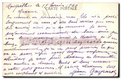 Montpellier — Kiosque de Bosc — editor Lyzon, n°37 — Verso
