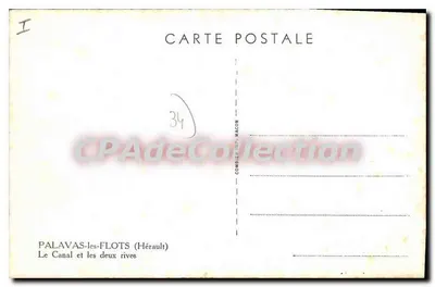 Palavas-les-Flots — El Canal y las dos orillas — Combles & Macon, n°34 — Reverso