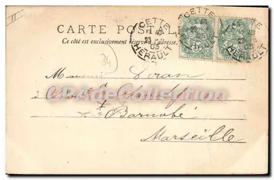 Pejzaż panoramiczny Mont St-Clair — Cette, 23/4/1903 — N.P. 601 — Rewers