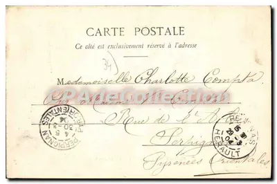 Pézenas - La Promenade du Pré (Vista desde arriba) — M. Tioch, editor — Reverso