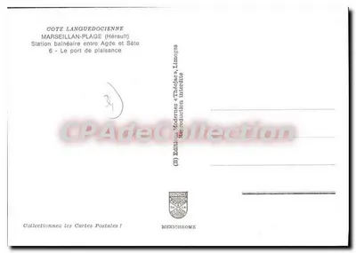 Porto de lazer — Estação balnear entre Agde e Sète — Edições Modernas « ThéoJac », Limoges — Verso