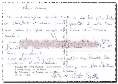 Balaruc-les-Bains — vista do camping e do porto — editor APA - POUX — Verso